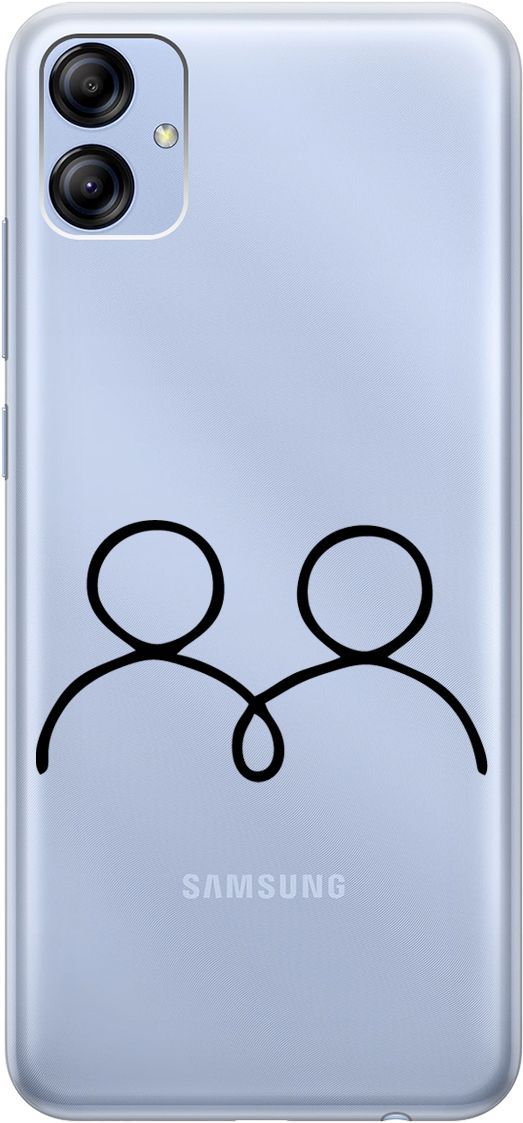 

Чехол на Samsung Galaxy A04e с 3D принтом "Couple Lines" прозрачный, Прозрачный;черный, 158472