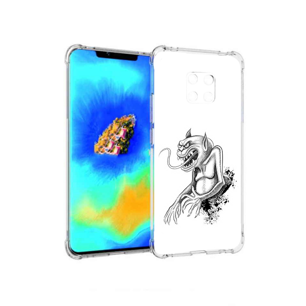 

Чехол MyPads чорт для Huawei Mate 20 Pro, Прозрачный, Tocco