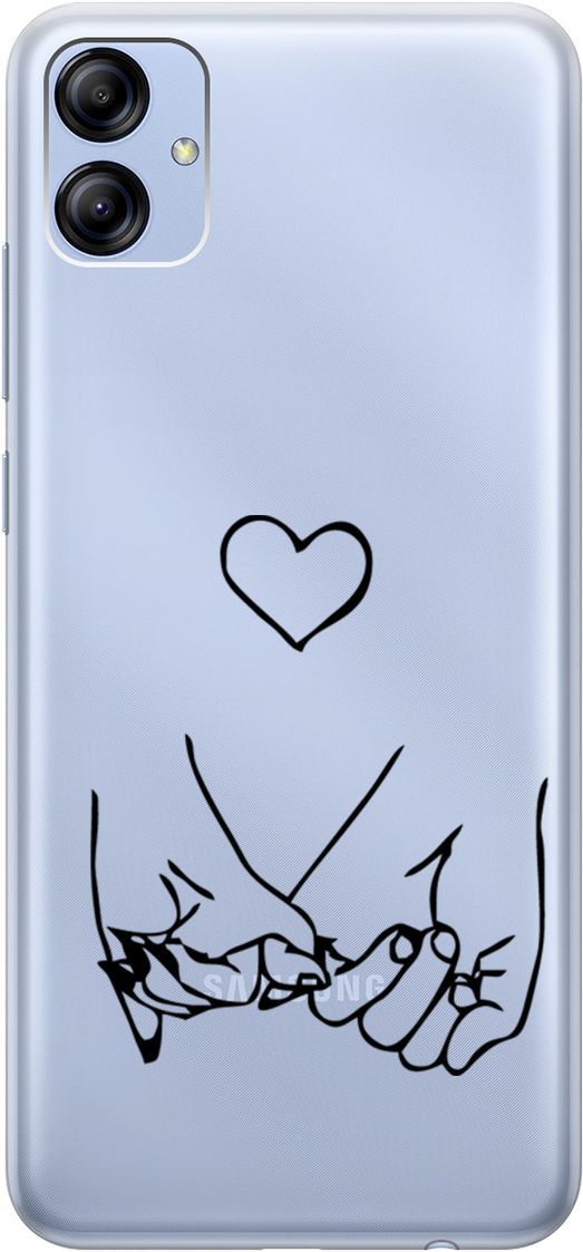 

Чехол на Samsung Galaxy A04e с 3D принтом "Lovers Hands" прозрачный, Прозрачный;черный, 158472