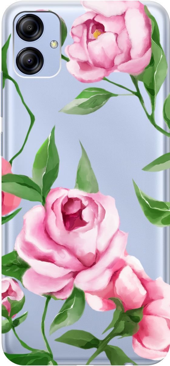

Чехол на Samsung Galaxy A04e с 3D принтом "Amazing Peonies" прозрачный, Прозрачный;розовый, 158472