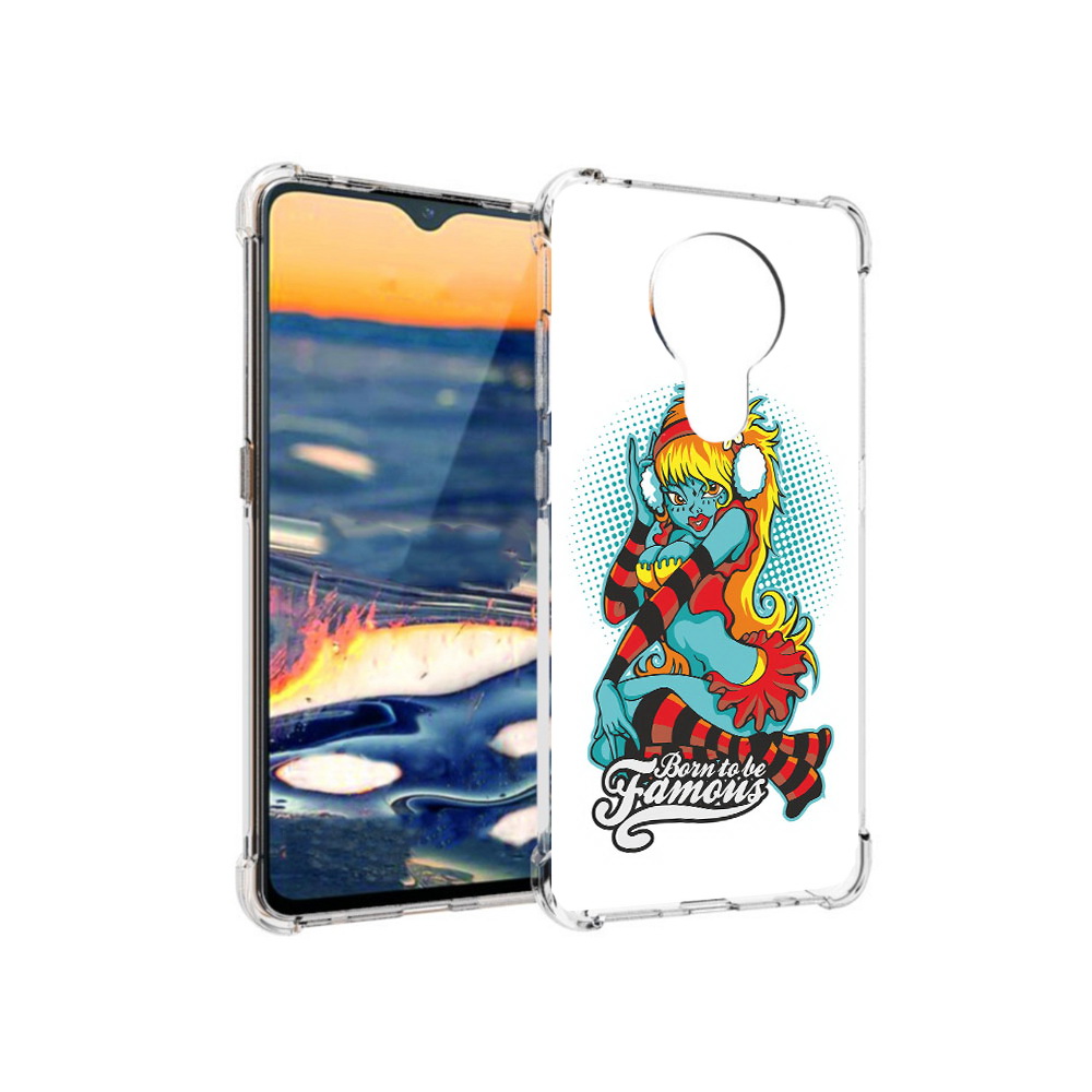 

Чехол MyPads Tocco для Nokia 5.3 нарисованная девушка в наушниках (PT227052.106.498), Прозрачный, Tocco