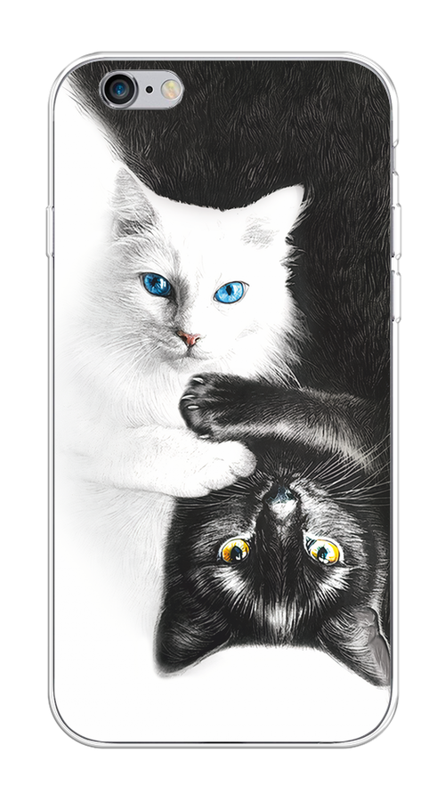 

Чехол на Apple iPhone 6/6S "Коты Инь-Янь", Черный;белый;голубой, 0104S50-1