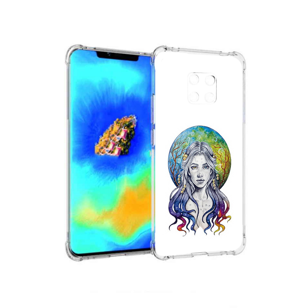 

Чехол MyPads девушка с красивыми волосами для Huawei Mate 20 Pro, Прозрачный, Tocco