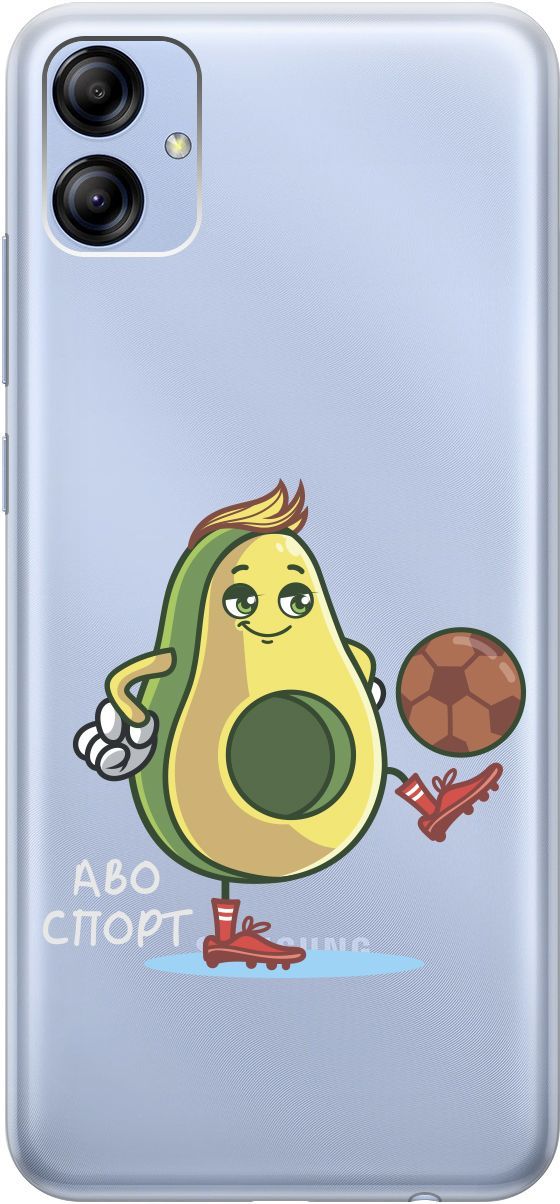 

Чехол на Samsung Galaxy A04e с 3D принтом "Avo-Sport" прозрачный, Прозрачный;зеленый, 158471