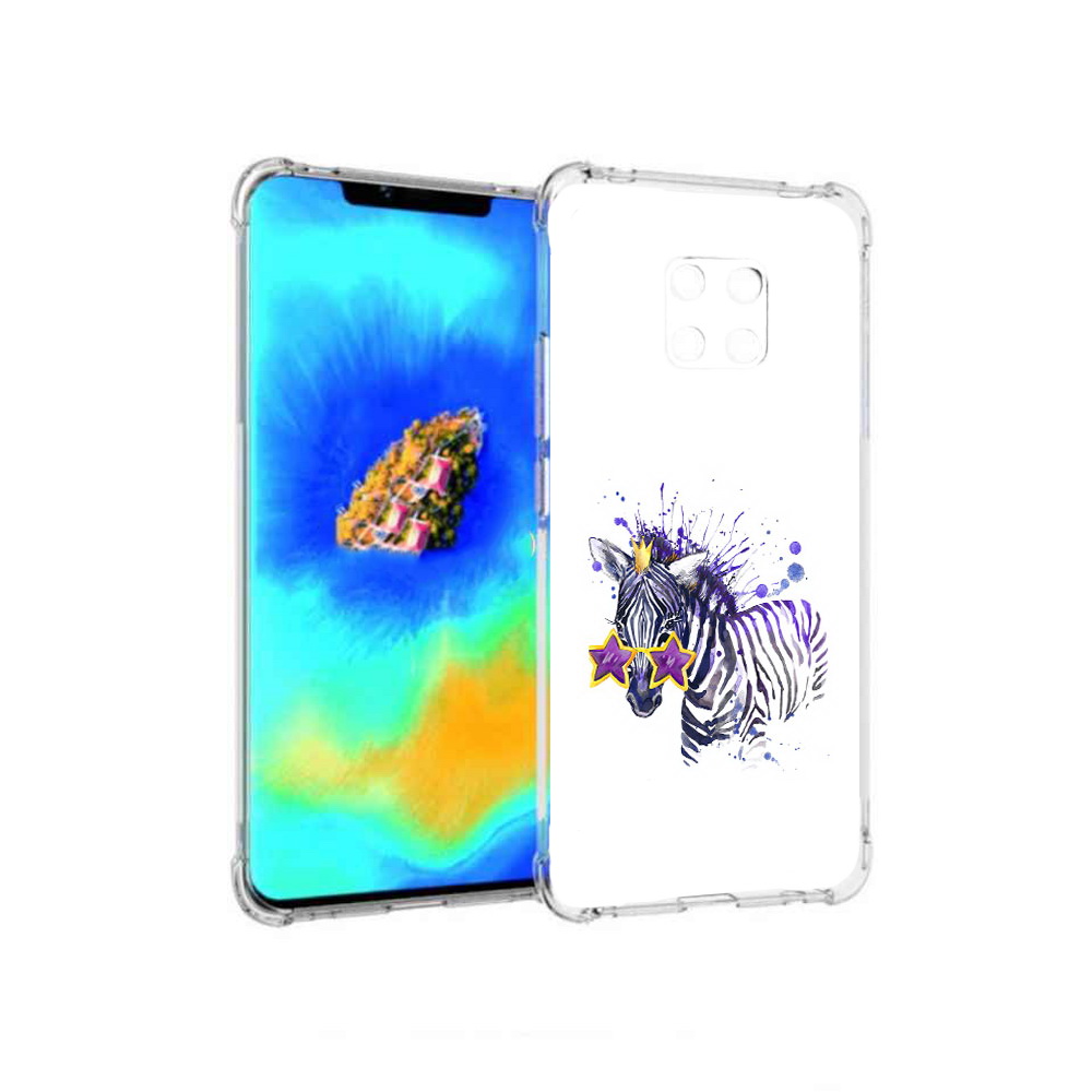 

Чехол MyPads акварельная зебра для Huawei Mate 20 Pro, Прозрачный, Tocco