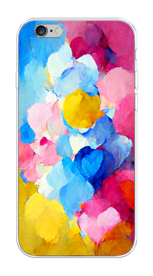 

Чехол на Apple iPhone 6/6S "Яркие пятна", Синий;голубой;желтый;розовый, 0104S50-1
