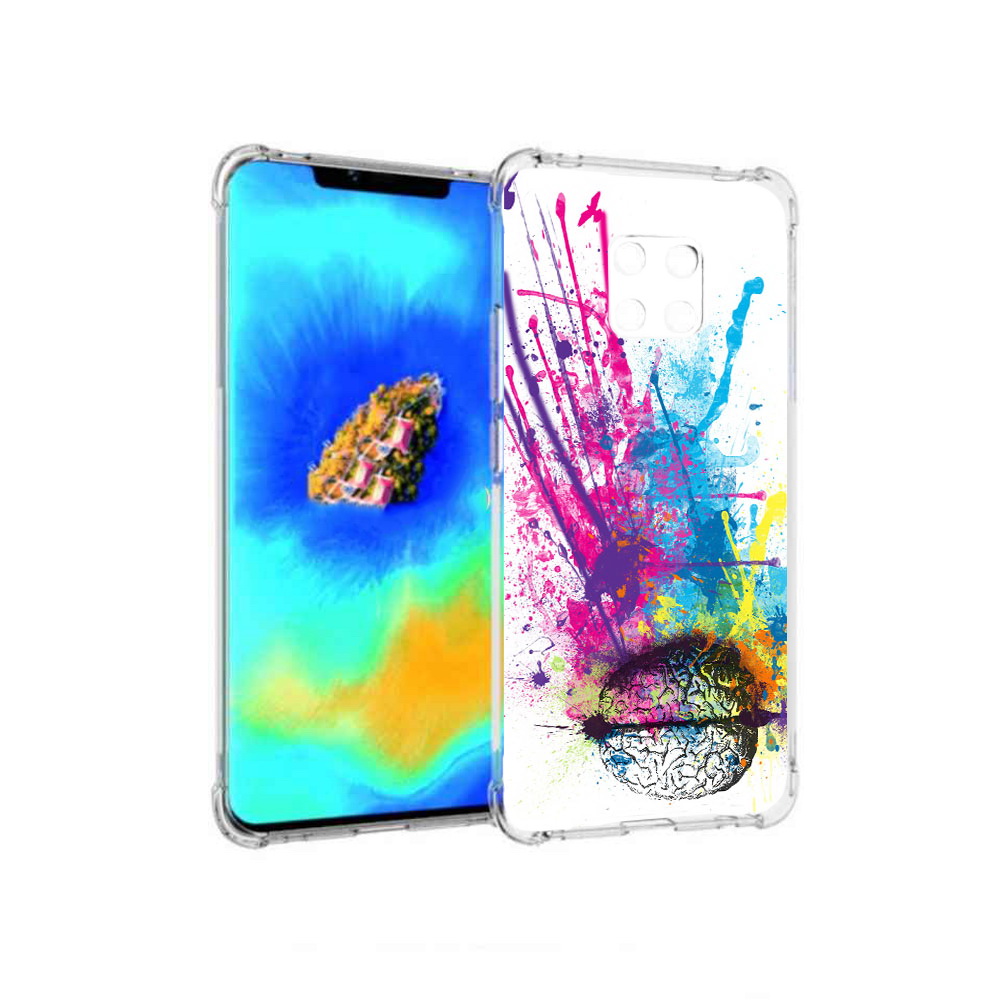 

Чехол MyPads яркий красочный мозг для Huawei Mate 20 Pro, Прозрачный, Tocco