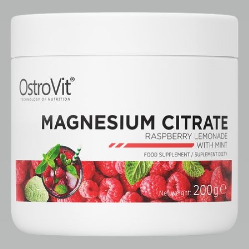 Цитрат магния Ostrovit Magnesium Citrate Малиновый лимонад с мятой, 200г