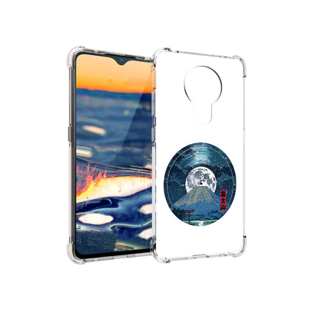 

Чехол MyPads Tocco для Nokia 5.3 нарисованная виниловая гора с луной (PT227052.106.497), Прозрачный, Tocco