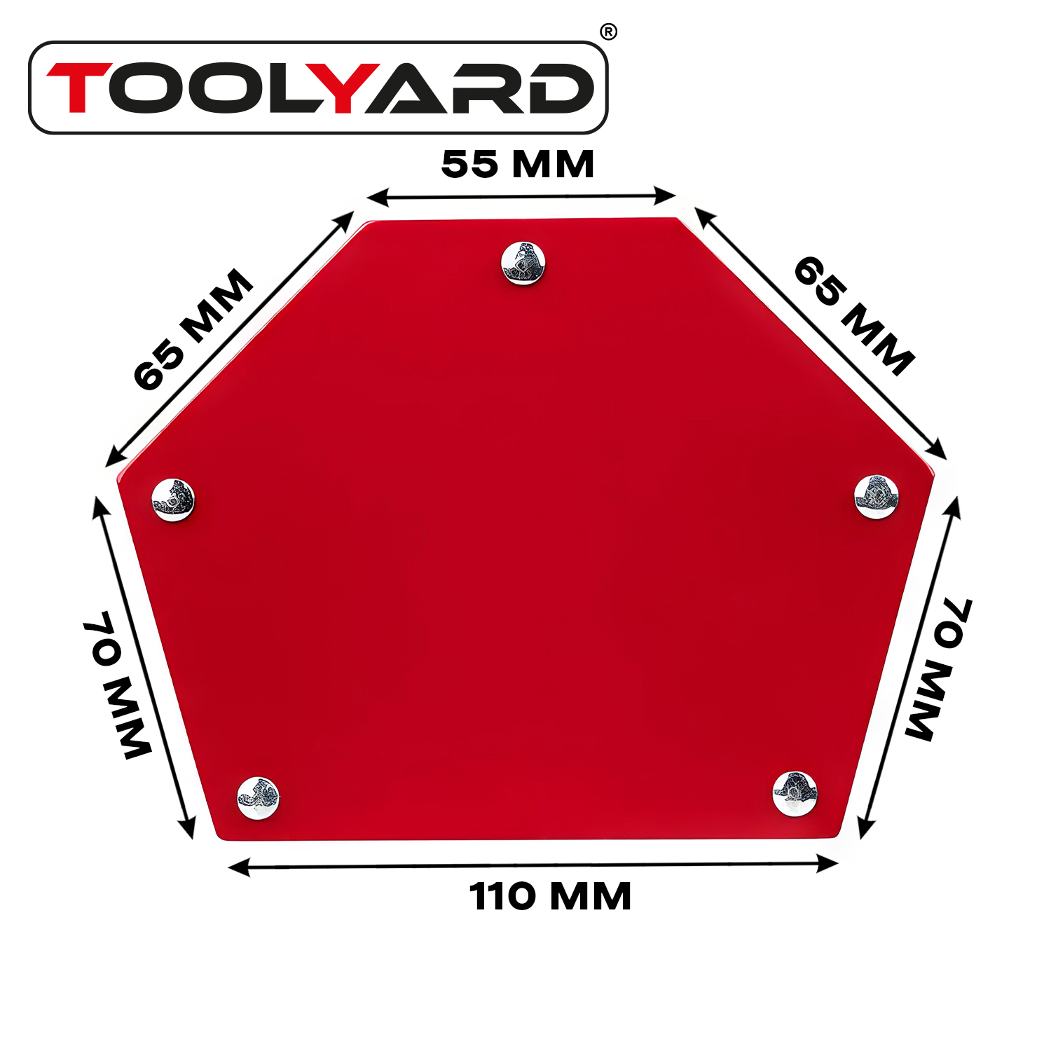 Магнитный угольник D75 6 углов TOOLYARD H0073