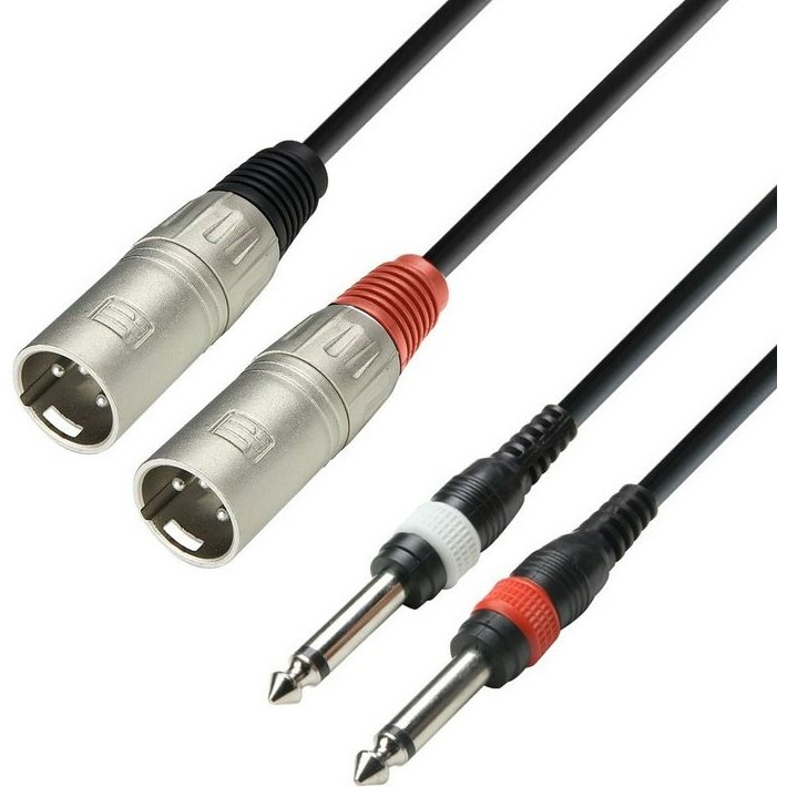 

Кабель аудио 2xJack - 2xXLR Adam Hall K3TMP0300 3.0m, K3TMP0300 3.0m