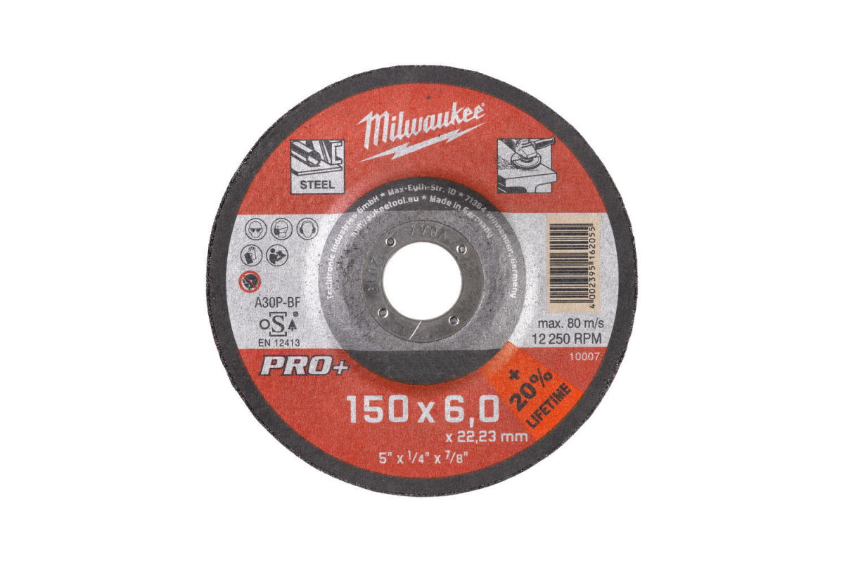 Шлифовальный диск по металлу Milwaukee 4932471387 SG 27 150х6 мм PRO пильный диск по дереву для циркулярной пилы milwaukee