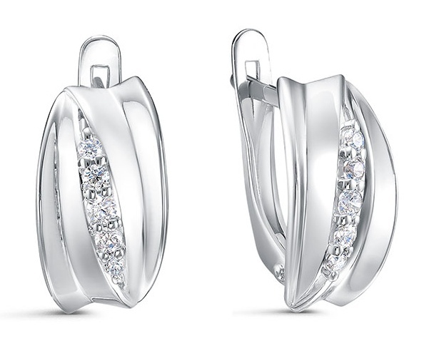 

Серьги из серебра Kari Jewelry 230869, фианит, 230869