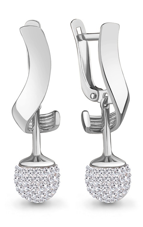 

Серьги из серебра Kari Jewelry 230771, стекло, 230771