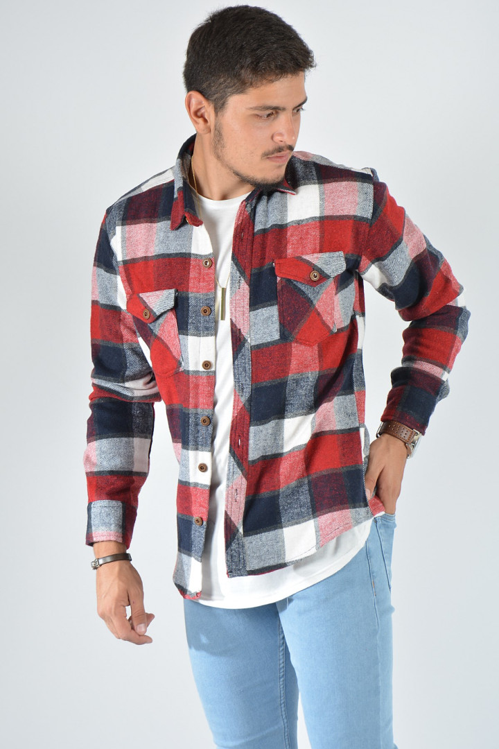 Рубашка мужская Terapi Giyim 24075 красная S (товары доставляются из-за рубежа)