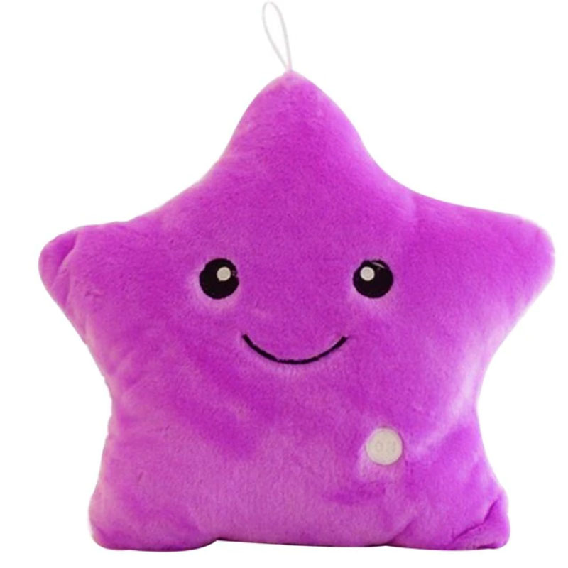 фото Мягкая игрушка-подушка светящаяся звездочка 35 см фиолетовый mi20801 nobrand