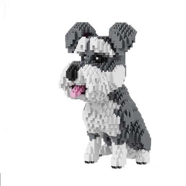 фото Конструктор balody 3d из миниблоков собака шнауцер, 2100 элементов ba16049