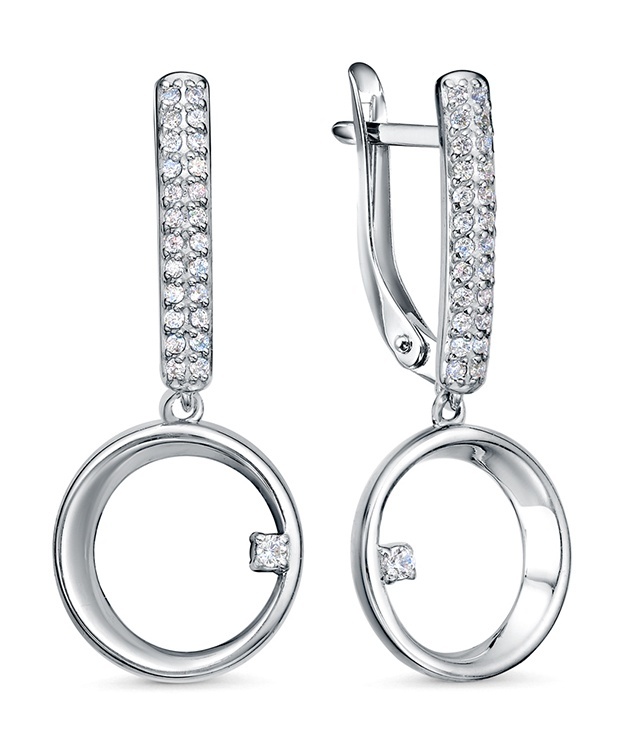 

Серьги из серебра Kari Jewelry 230732, фианит, 230732