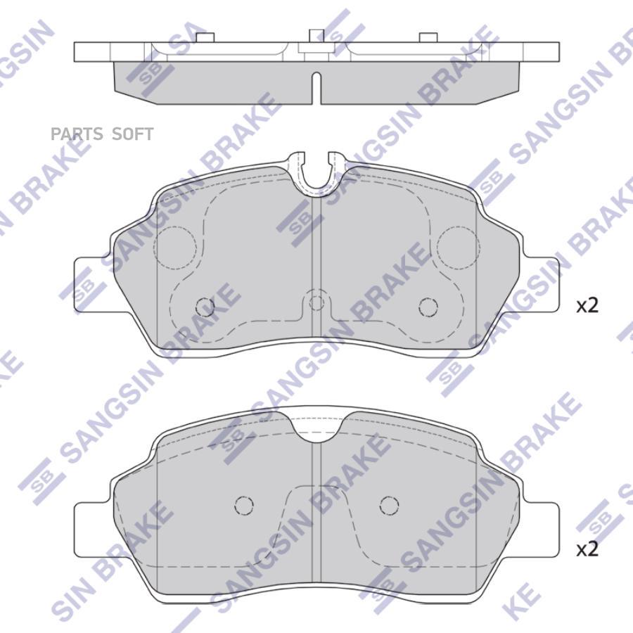 

Колодки Задние Ford Transit 2013- Sp2598 Sangsin brake sp2598