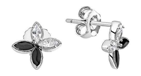 

Серьги из серебра Kari Jewelry 223023, фианит/эмаль, 223023