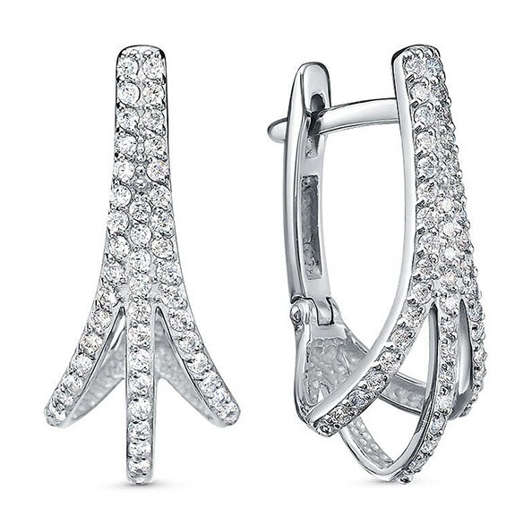 

Серьги из серебра Kari Jewelry 222589, фианит, 222589