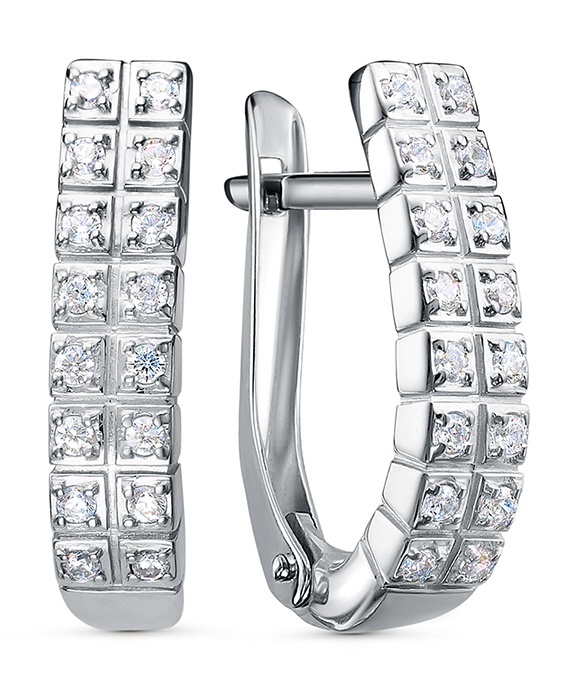 

Серьги из серебра Kari Jewelry 222587, фианит, 222587