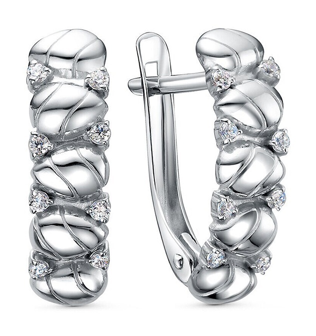 

Серьги из серебра Kari Jewelry 222586, фианит, 222586