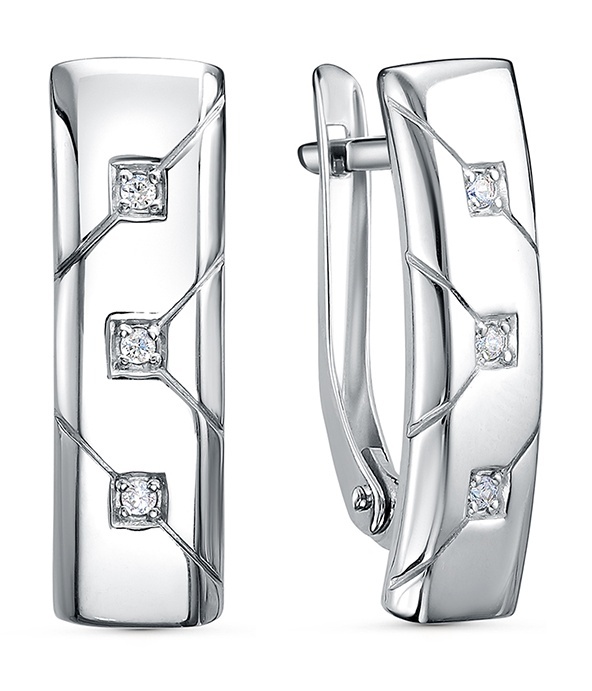 

Серьги из серебра Kari Jewelry 222583, фианит, 222583