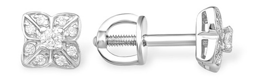 

Серьги из серебра Kari Jewelry 222560, фианит, 222560