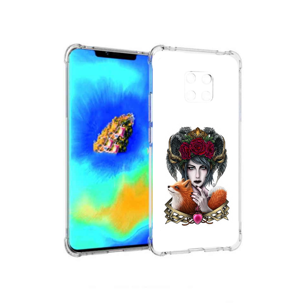 

Чехол MyPads девушка с лисой для Huawei Mate 20 Pro, Прозрачный, Tocco