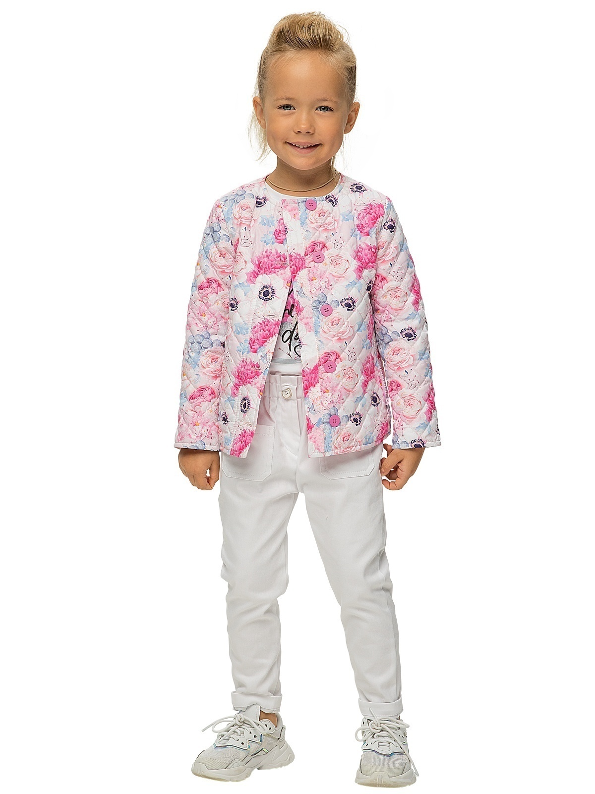 фото Куртка детская для девочек карамелли о55199 розовая размер 110