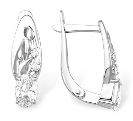 

Серьги из серебра Kari Jewelry 222550, фианит, 222550