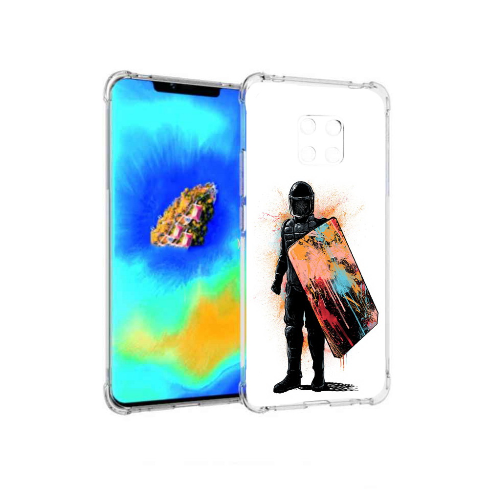 

Чехол MyPads солдат с красочным щитом для Huawei Mate 20 Pro, Прозрачный, Tocco