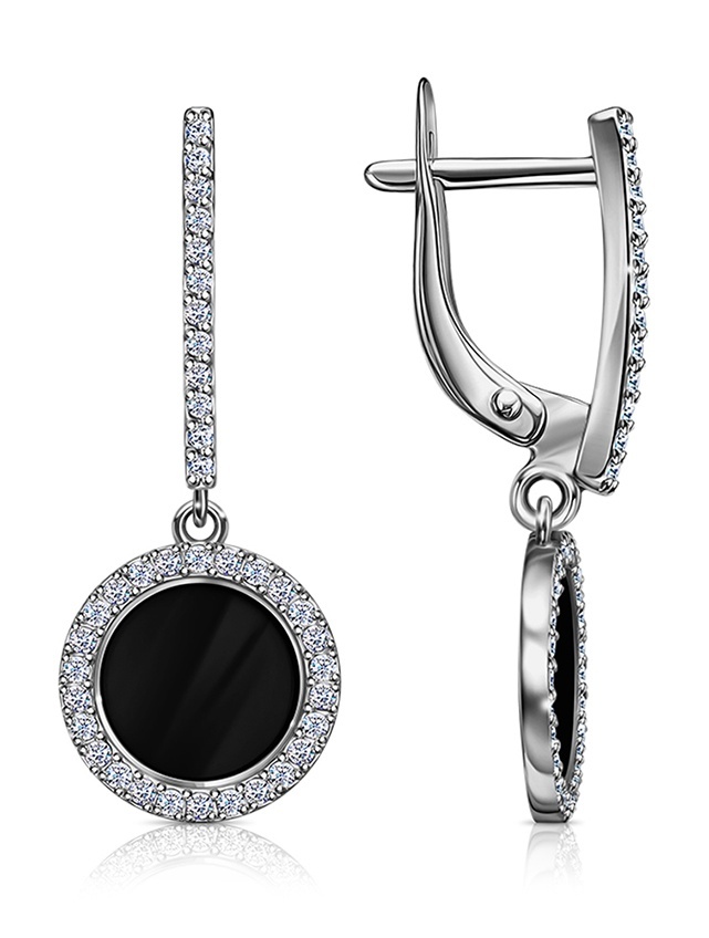 

Серьги из серебра Kari Jewelry 222496, фианит, 222496