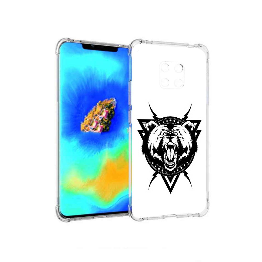 

Чехол MyPads медведь в треугольнике для Huawei Mate 20 Pro, Прозрачный, Tocco