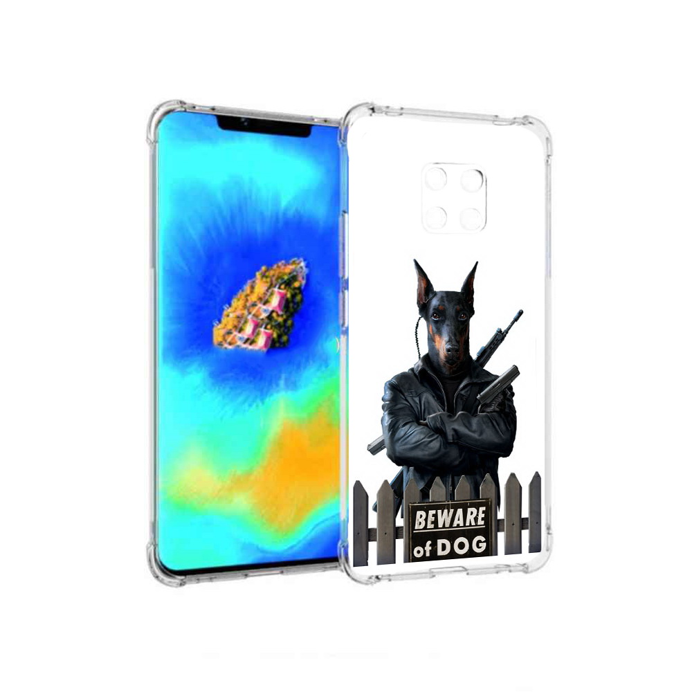 

Чехол MyPads доберман для Huawei Mate 20 Pro, Прозрачный, Tocco
