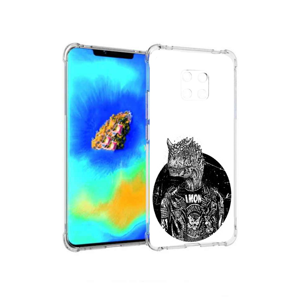 

Чехол MyPads динозавр в куртке для Huawei Mate 20 Pro, Прозрачный, Tocco