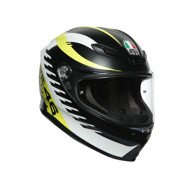 

Шлем AGV K-6 TOP Rapid 46 Matt Black/White/Yellow MS