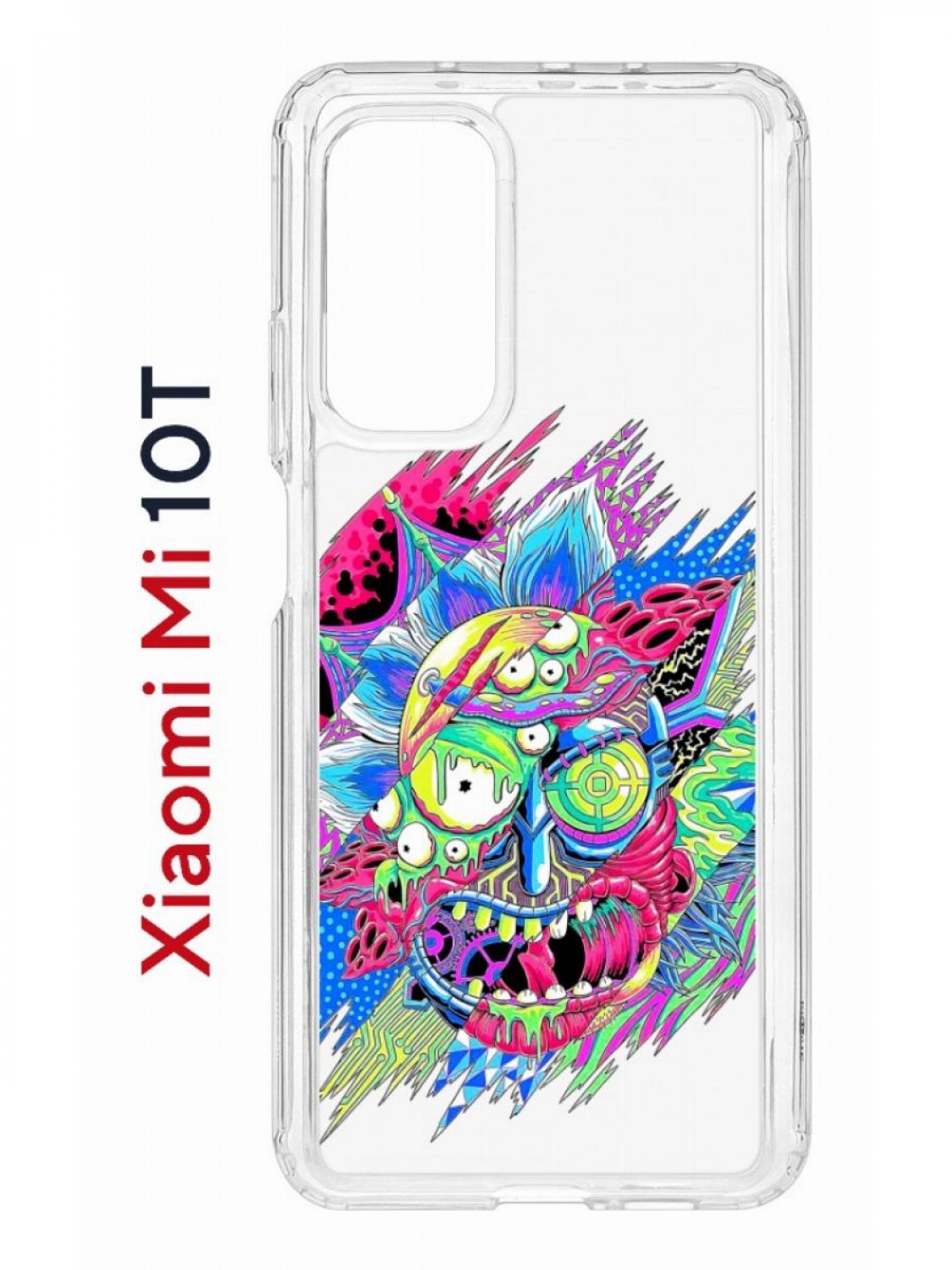 Чехол на Xiaomi Mi 10T/Mi 10T Pro Kruche Print Многоликий Рик,противоударный бампер