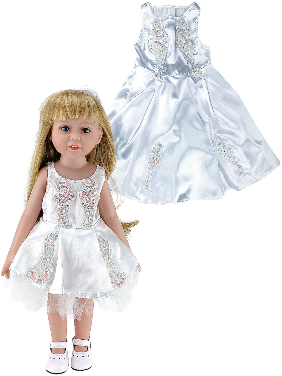 

Набор Город Игр Праздничное платье и кукла Anna De Wailly Dolls GN-9417/белый-S