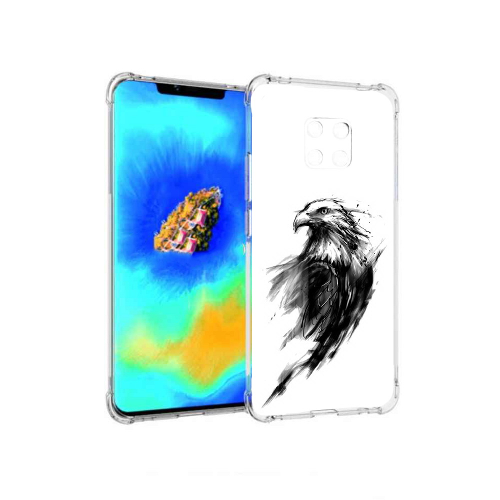 

Чехол MyPads чб птица для Huawei Mate 20 Pro, Прозрачный, Tocco