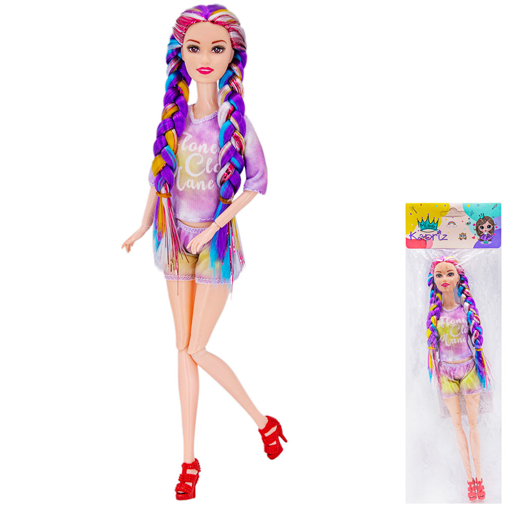 Кукла Барби модница для девочек с яркой прической