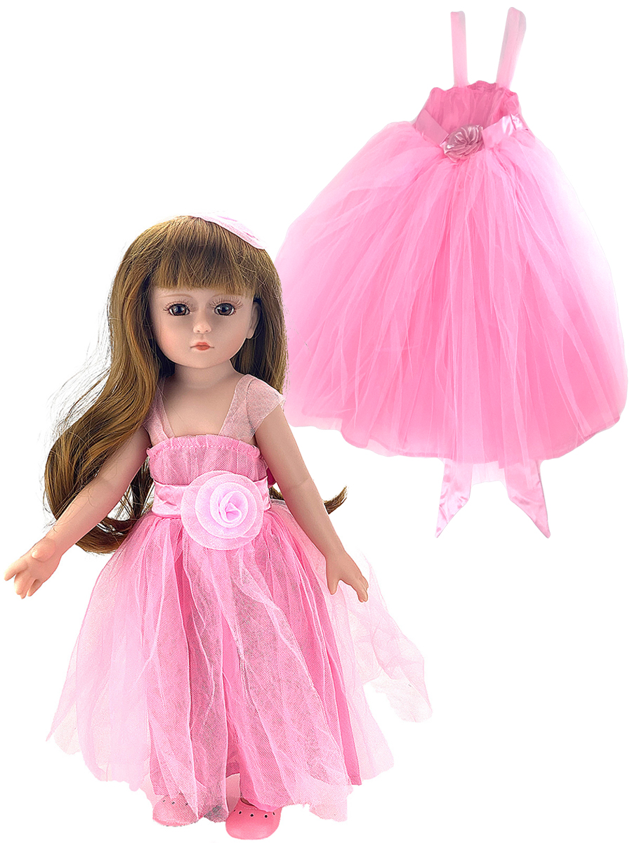 

Набор Город Игр Праздничное платье и кукла Anna De Wailly Dolls GN-9417/розовый-L