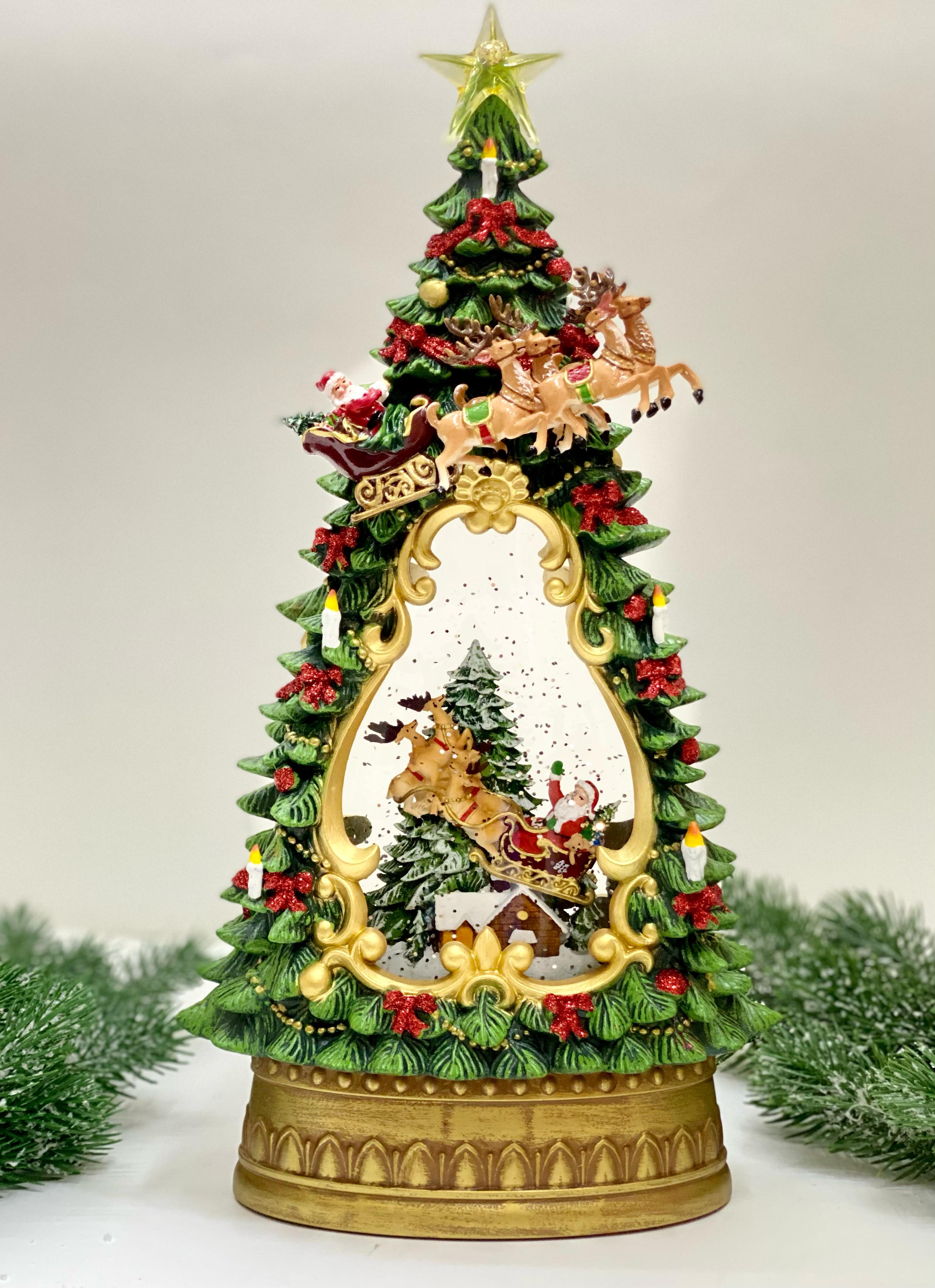 Новогодний светильник-фонарь LED Дед Мороз и Елка Ceimar CMR 223-608 220Вт белый теплый