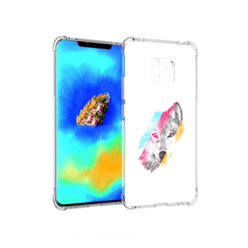 

Чехол MyPads волк градиент для Huawei Mate 20 Pro, Прозрачный, Tocco