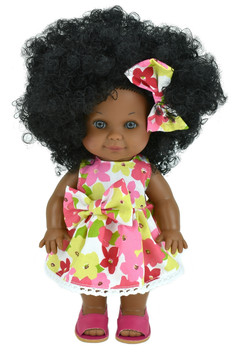Кукла Lamagik Бетти темнокожая, в платье с цветами 31120 кукла lamagik бетти темнокожая в платье в клетку с красным бантом 30 см 3031
