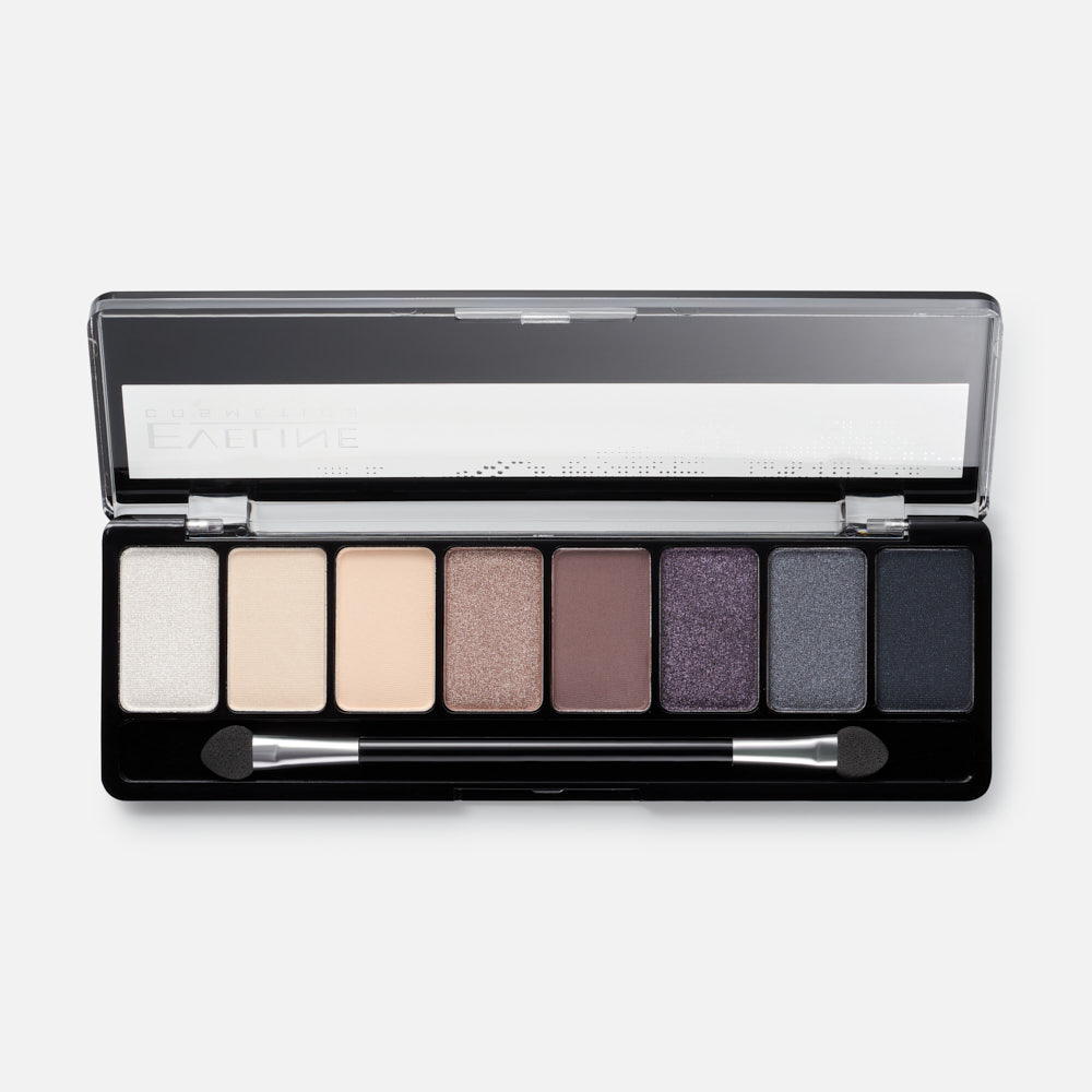 Палетка теней для век EVELINE Eyeshadow Professional Palette Casual Nude стойкие, 50 г