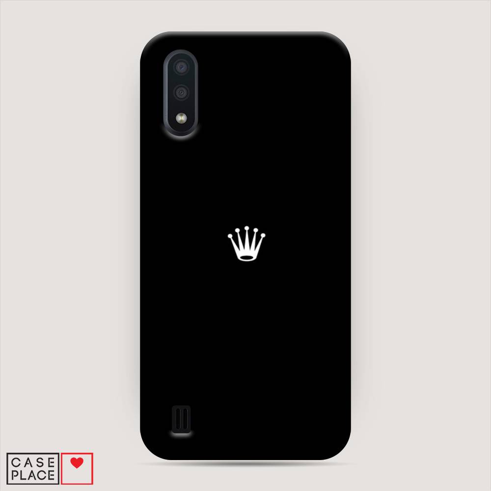 

Пластиковый чехол "Белая корона на черном фоне" на Samsung Galaxy A01