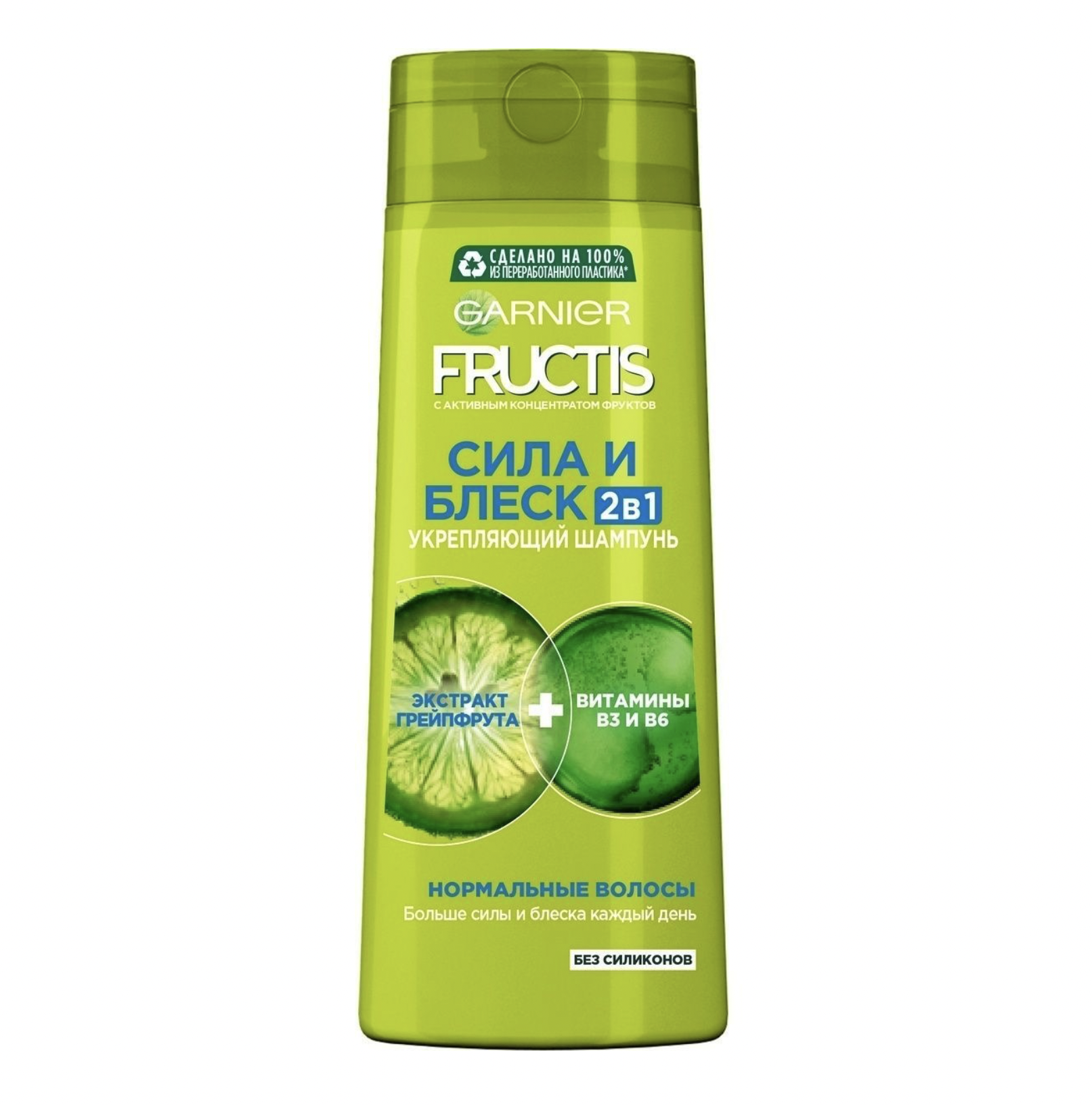 

Шампунь Garnier Fructis Сила и блеск 2 в 1 для нормальных волос 400 мл