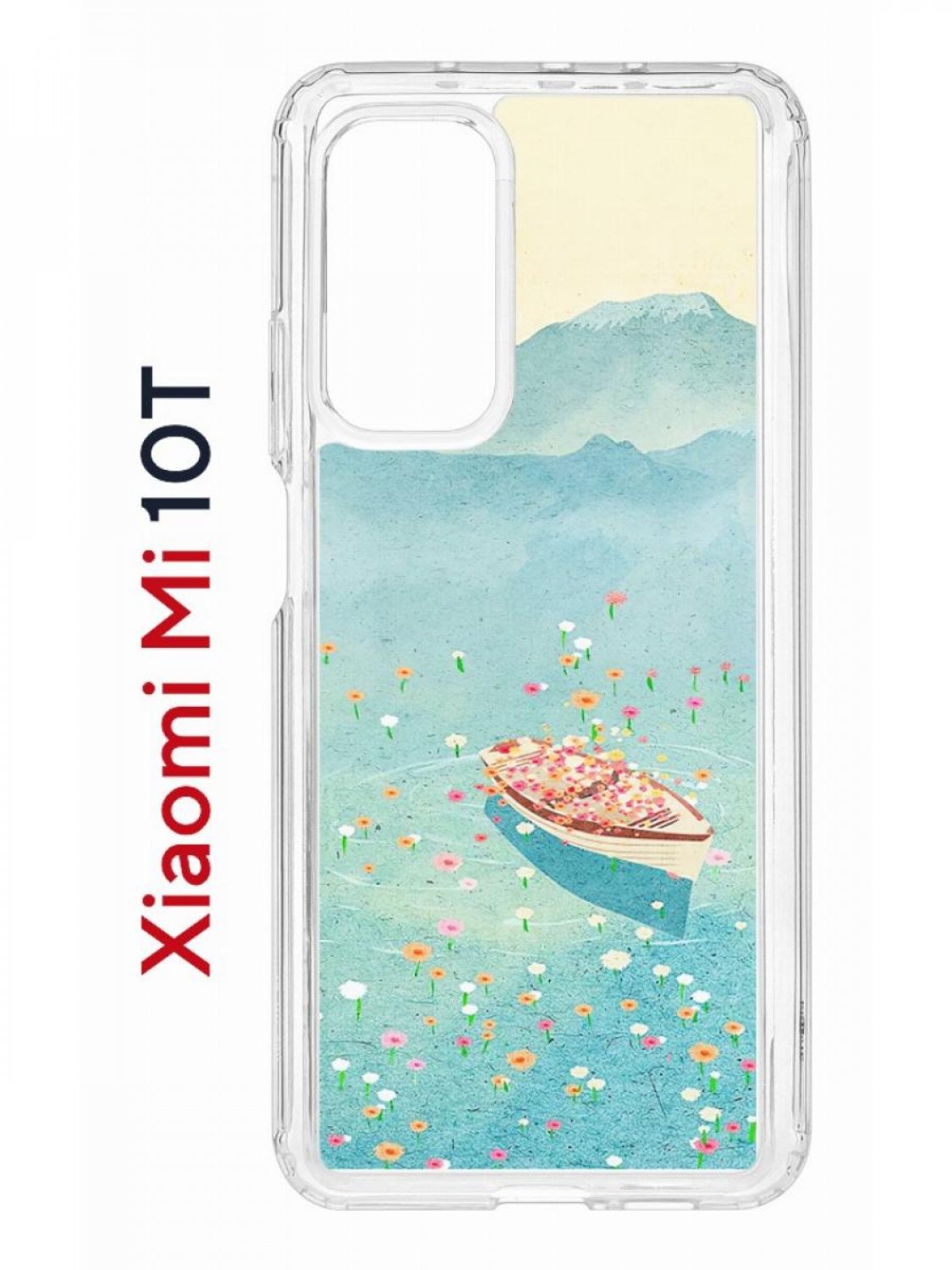 

Чехол на Xiaomi Mi 10T/Mi 10T Pro Kruche Print озеро цветов,противоударный бампер, Прозрачный;голубой;бежевый;розовый, Ксиоми Ми 10Т,Ми 10Т Про